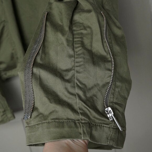 Current Elliot Infantry Jacket Army Green Utility Military Boxy Crop Coat - Picture 8 of 12